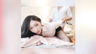 TS调教男奴反被推到爆操